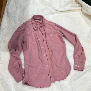 Pinkish mens French connection long sleeve button down shirt size S